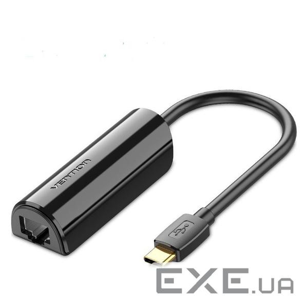 Перехідник USB-C to RJ45 Ethernet 1000Mbps Vention (CFBBB)