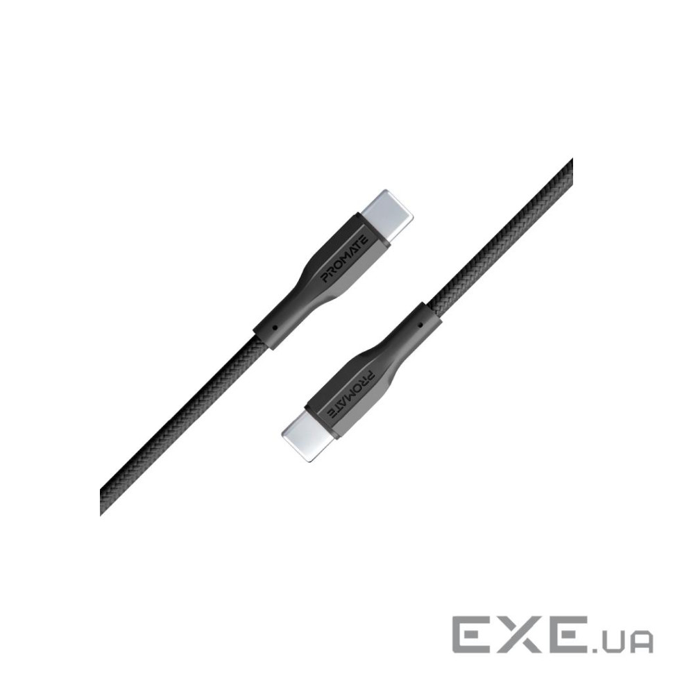 Дата кабель USB-C to USB-C 1.0m Promate (xcord-cc.black)