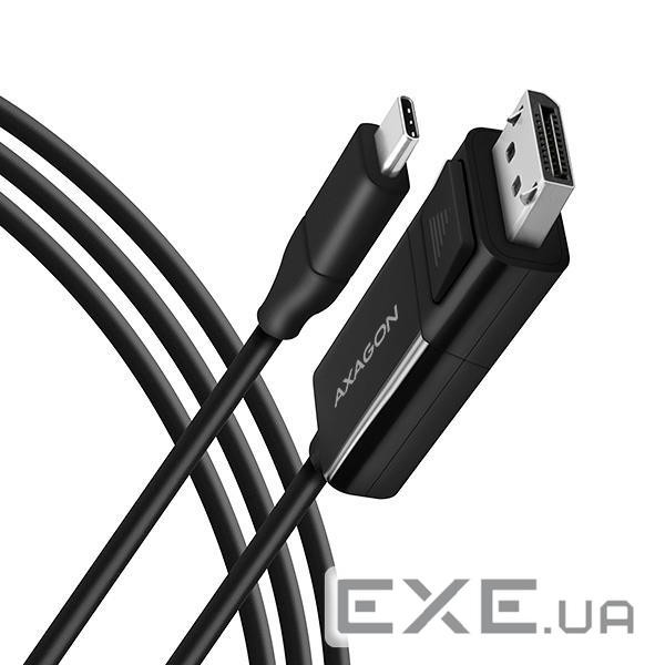 Кабель AXAGON RVC-DPC USB-C-DisplayPort, 1.8m, 4K/60Hz, чорний