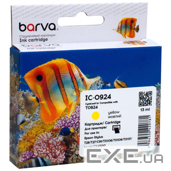 Картридж Barva Epson T0924/T1084 (C13T10844A10) 490ст, yellow (IC-0924)