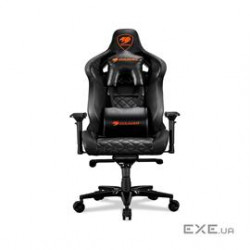 Cougar Furniture Armor Titan Black Gaming Chair Breathable PVC Leather 4D Armrest Black Retail