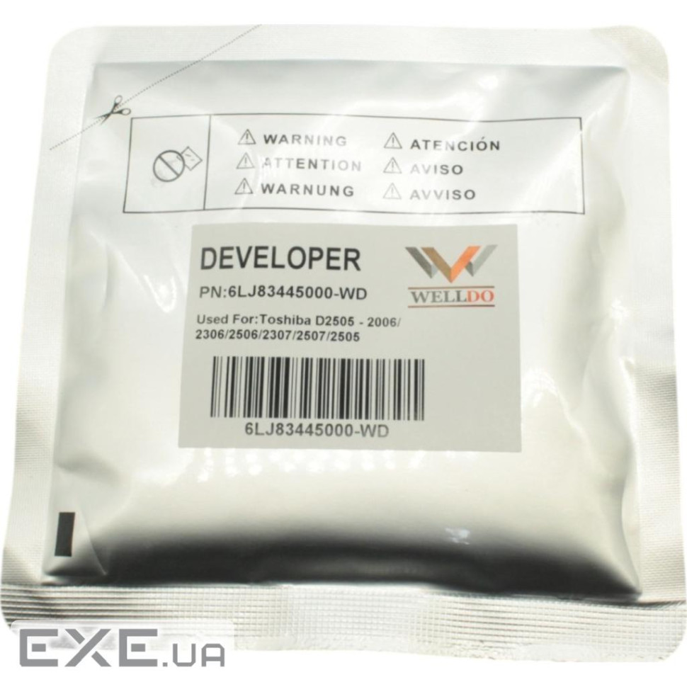 Девелопер TOSHIBA e-Studio 2006/2007/2306/2505/2506/2507, D2505, 200г/ Welldo (6LJ83445000-WD)