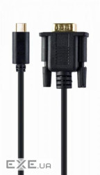 Перехідник Cablexpert USB-C to VGA/Full HD60Hz 2m (A-CM-VGAM-01)