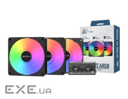 Набір із трьох вентиляторів для корпусу 120MM GF120 V2 ARGB PWM 3I1(B) MONTECH