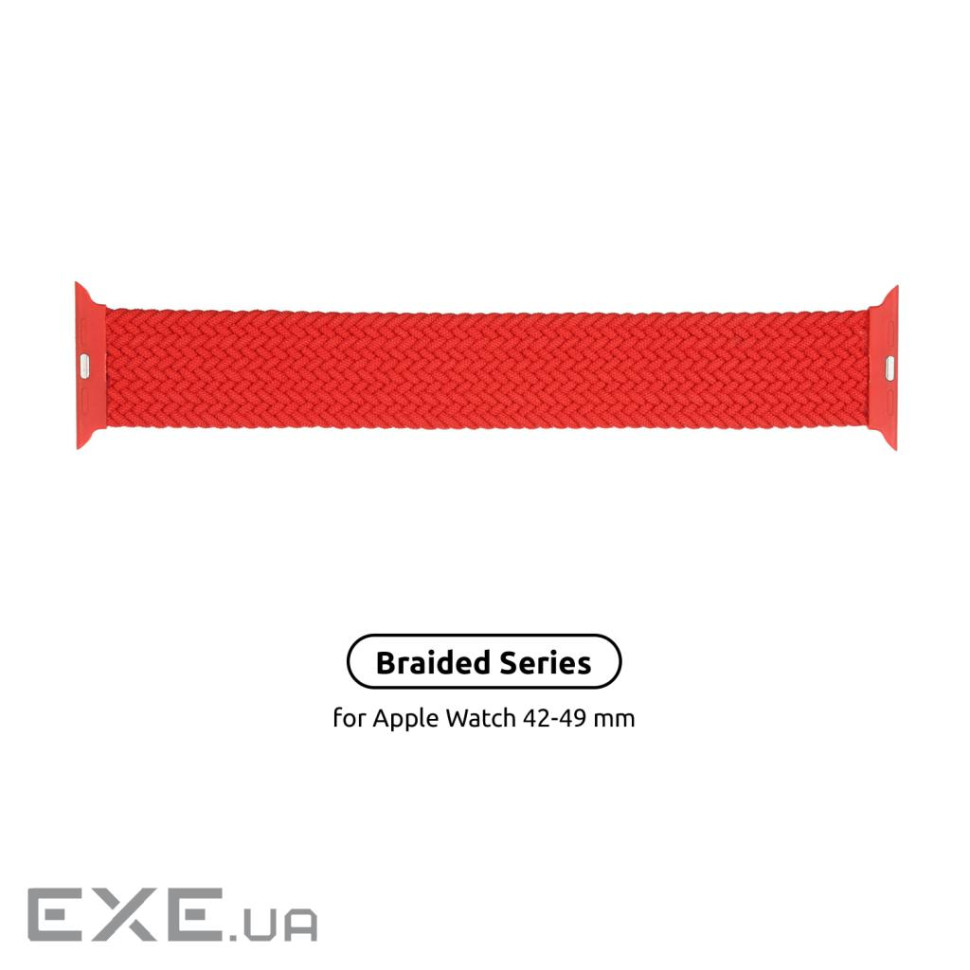 Ремінець ArmorStandart Braided Solo Loop для Apple Watch 42/44/45/49mm Red Size 10 (172 m (ARM58083)