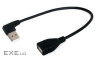 Кабель-подовжувач USB 0.25 м Extradigital Black, кутовий (KBU1794)