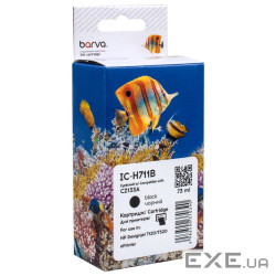 Картридж Barva HP 711 (CZ129A/CZ133A) 73 мл, black (IC-H711B)