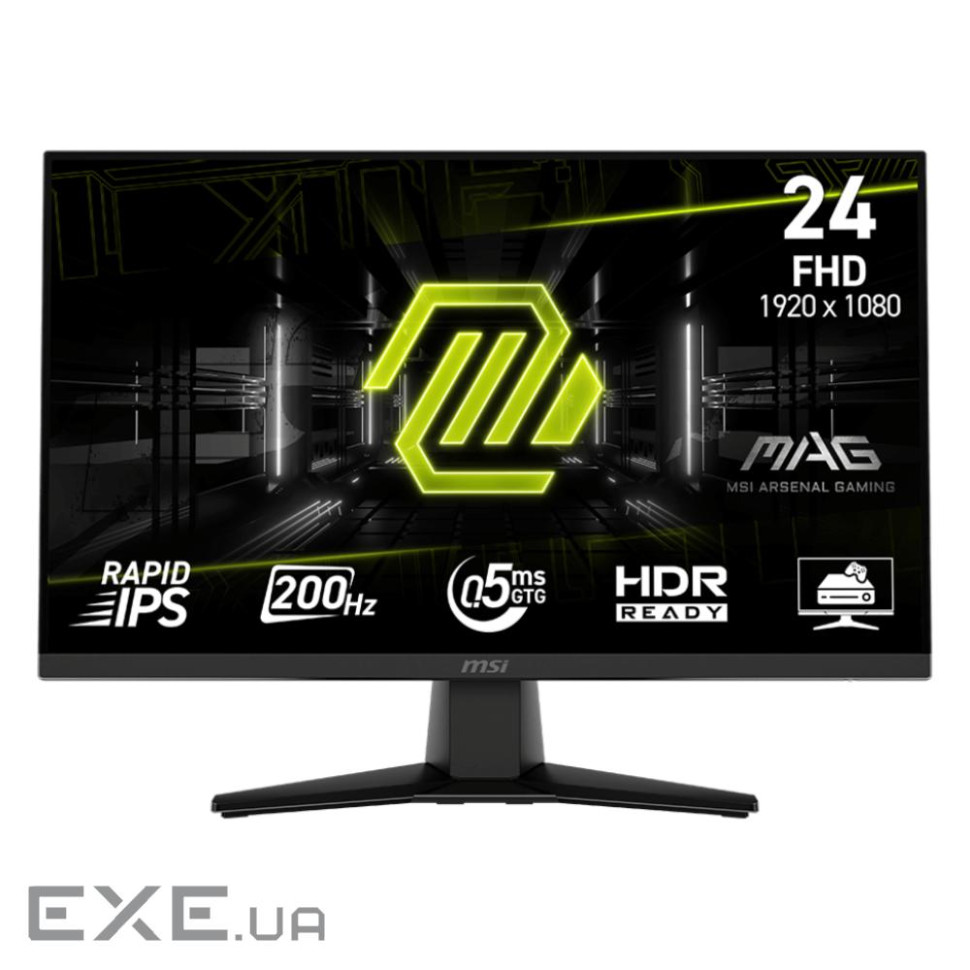 Монітор IPS 23.8" FHD (1920 x 1080) 0,5ms 200Hz 17 8/178 /DP/HDMI MSI MAG 242F