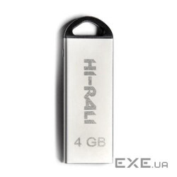 Флеш накопичувач USB 4Gb Hi-Rali Fit, Silver, USB 2.0 (HI-4GBFITSL)