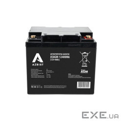 Акумулятор AZBIST Super AGM ASAGM-12400M6, Black Case, 12V 40.0Ah (196 165 x (ASAGM-12400M6 Black)