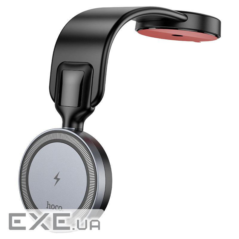 Автоутримувач HOCO HW29+ Wireless Charging 15W, кріплення на решітку, затискач 50-90мм, Black, Box