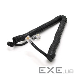 Патч-корд телефонний, RJ11, Black, 2 м (PC-2.0B)