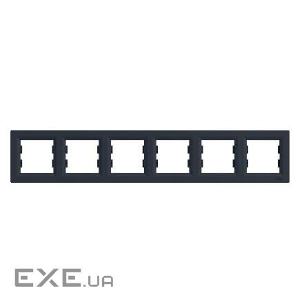 Рамка 6 постів антрацит горизонтальна Schneider Electric EPH5800671 Asfora
