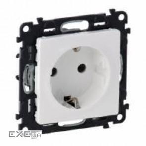 Розетка Legrand Schuko 16А 250В со шторками, винтовые клеммы, Белый, Valena ALLURE (753724)