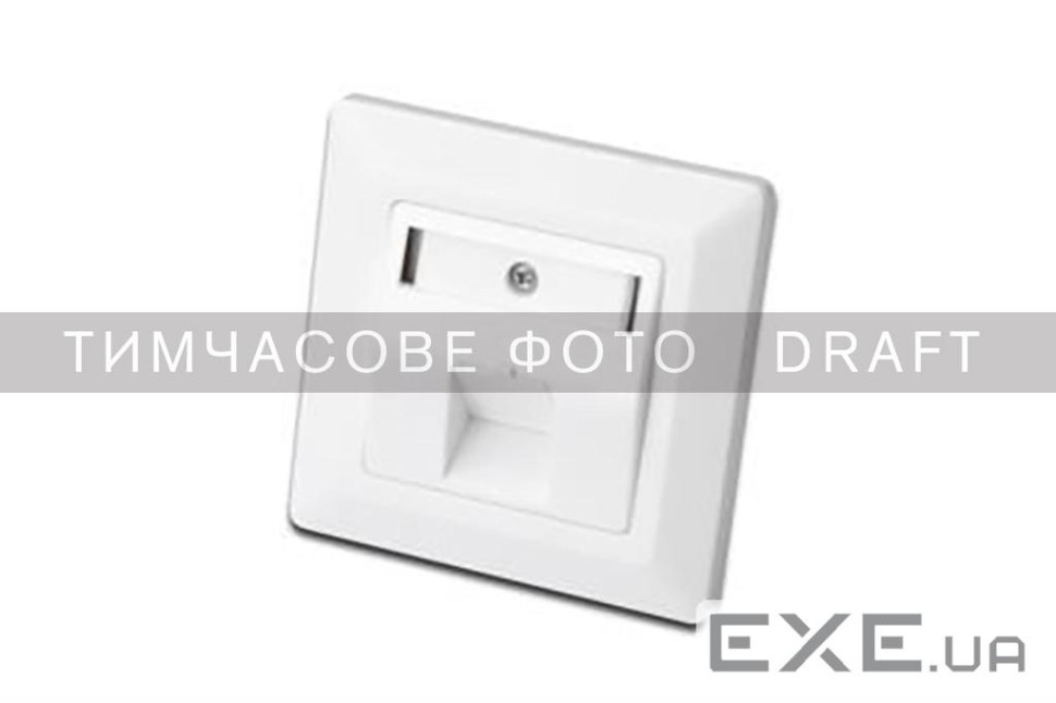 Настінна розетка 2E CАТ 6 FTP, 1xRJ45, 8P8C, для прихованої проводки (2E-FASEPAN-1GROUND) (2E-FASEPAN-1GROUND)