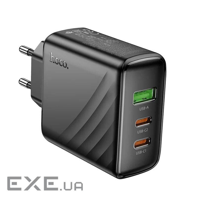 СЗУ 110-240V HOCO CS26A 1xUSB-A, 2xUSB-C, 3A, PD45W+QC3.0, Black, Box (HOCO CS22A / +QC3.0, Black)