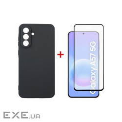 Чохол до мобільного телефона Dengos Carbon Cover + Glass Samsung Galaxy A57 Black (DG-KM-195)