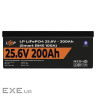 Аккумулятор LP LiFePO4 24V (25,6V) - 200 Ah (5120Wh) (Smart BMS 100А) с BT пластик Уценка (42074)