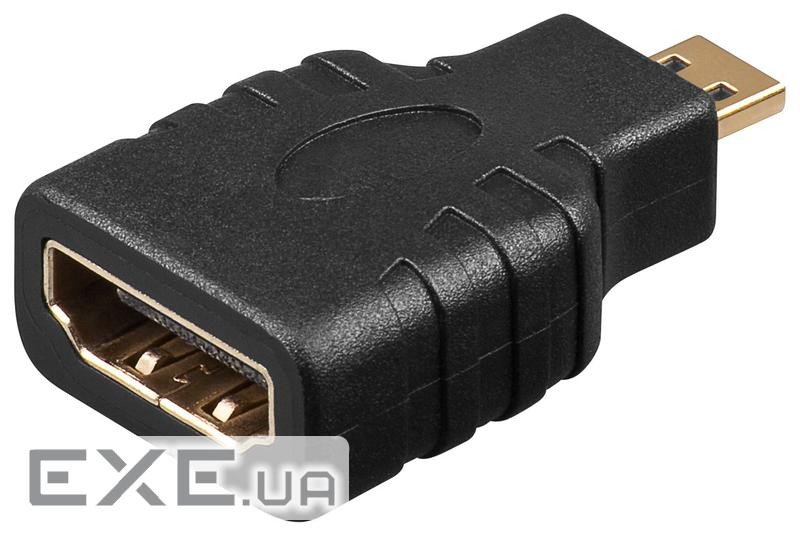 Перехідник моніторний HDMI-> micro F / M, літій Gold, HQ, чорний (62.08.4205-20)