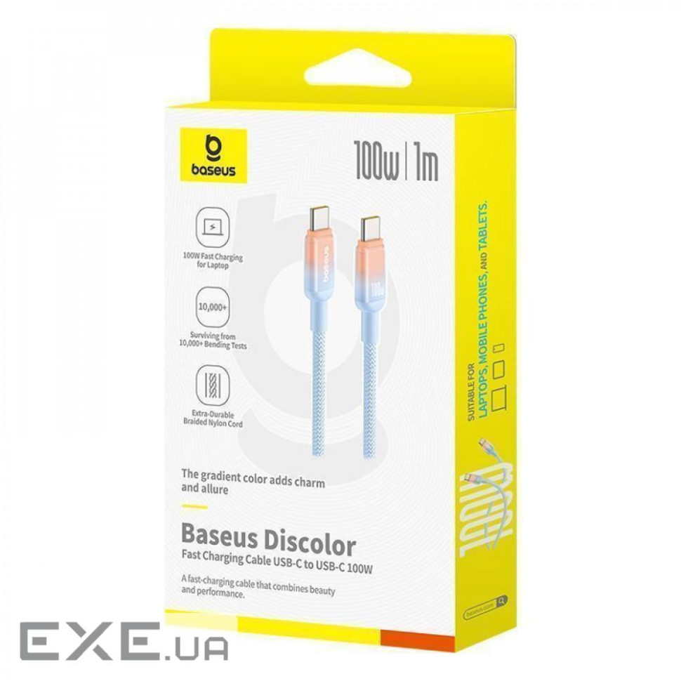 Дата кабель USB-C to USB-C 1.0m 100W black Baseus (P10374902111-00)