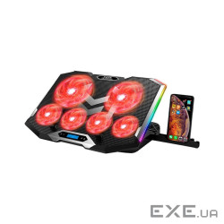Підставка до ноутбука IceCoorel 10-17", 4*100mm 1400 RPM + 4*70mm 2500 RPM, 2*USB, 410x296x40mm (K9)