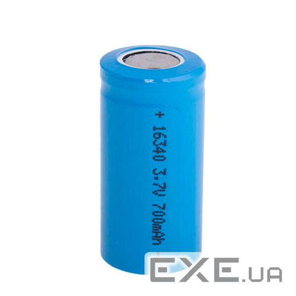 Акумулятор Li-Ion Vipow ICR16340 / CR123 FlatTop, 700mAh, 3.7V, Blue Q50 / 500 (ICR16340-700mAhFT)