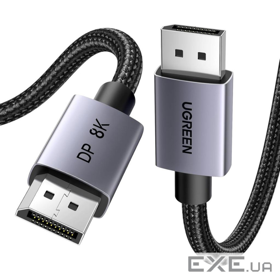 Кабель мультимедійний DisplayPort M to DisplayPort M 3.0m V1.4 8K60Hz black Ugreen (25906)