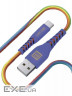 Кабель Luxe Cube Kevlar USB-microUSB, 1.2м, райдужний (8886668686259)