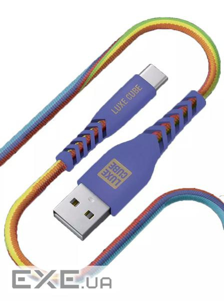 Кабель Luxe Cube Kevlar USB-microUSB, 1.2м, райдужний (8886668686259)
