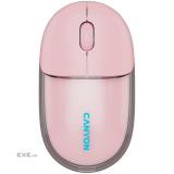 CANYON mouse OnClick 24 BT/ Wireless Transparent/Pink (CNS-CMSW24P)