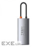 Концентратор Baseus Metal Gleam Series 4-in-1 Multifunctional Gray (CAHUB-CY0G)