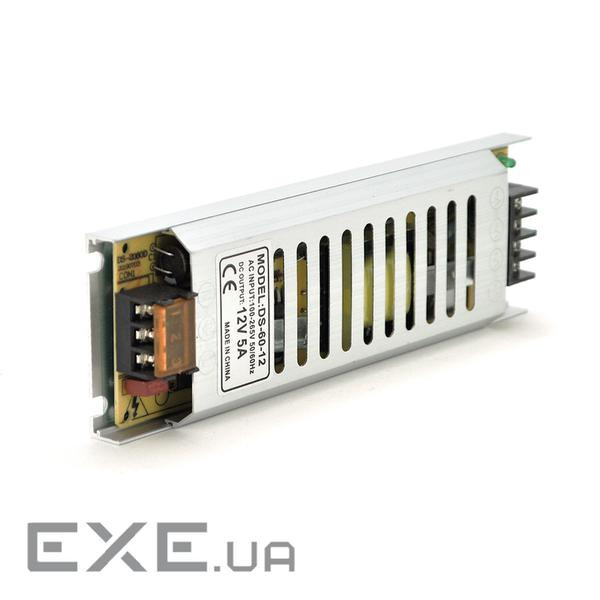 Імпульсний блок живлення 12В 5А (60Вт) перфорований SLIM (NRU-12-60) SLIM (NRU-12-60)
