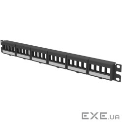 Рамка набірна патч-панелі, 24xKeystone, 1U, з маркуванням, Panduit NetKey (NKFPL24)