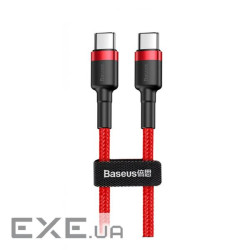 Дата кабель USB-C to USB-C 2.0m USB 3.1 3A red-black Baseus (CATKLF-H09)