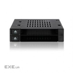 ICY DOCK Removable Storage Derive MB522SP-B 2x2.5 inch SAS/SATA HDD/SSD FlexiDock for External 3.5 i