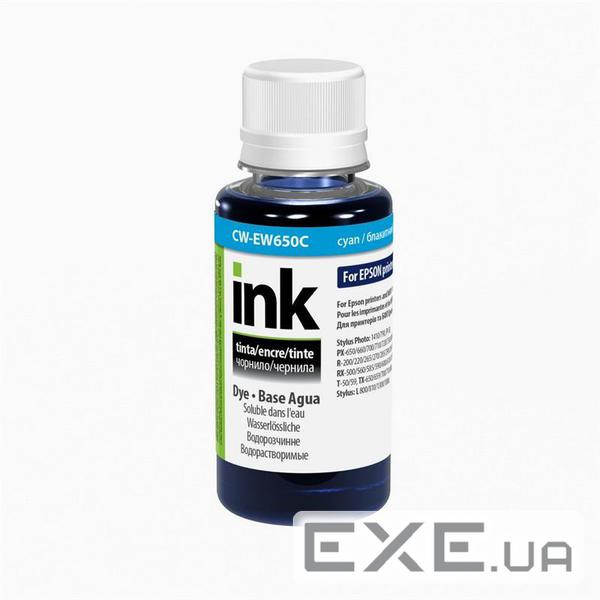 Чорнило ColorWay Epson SP R270/290 RX500 TX650 100мл Cyan (CW-EW650C01)