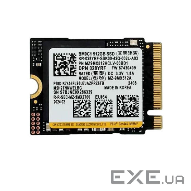 Накопитель SSD 512GB Samsung M.2 2230 PCIe 4.0 x4 TLC (MZ-9MX512A)