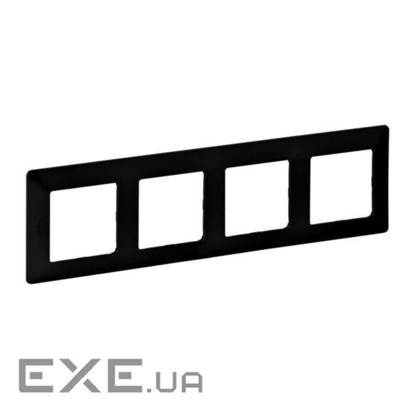 Рамка 4 пости Legrand Valena Life, матовий чорний (754254)