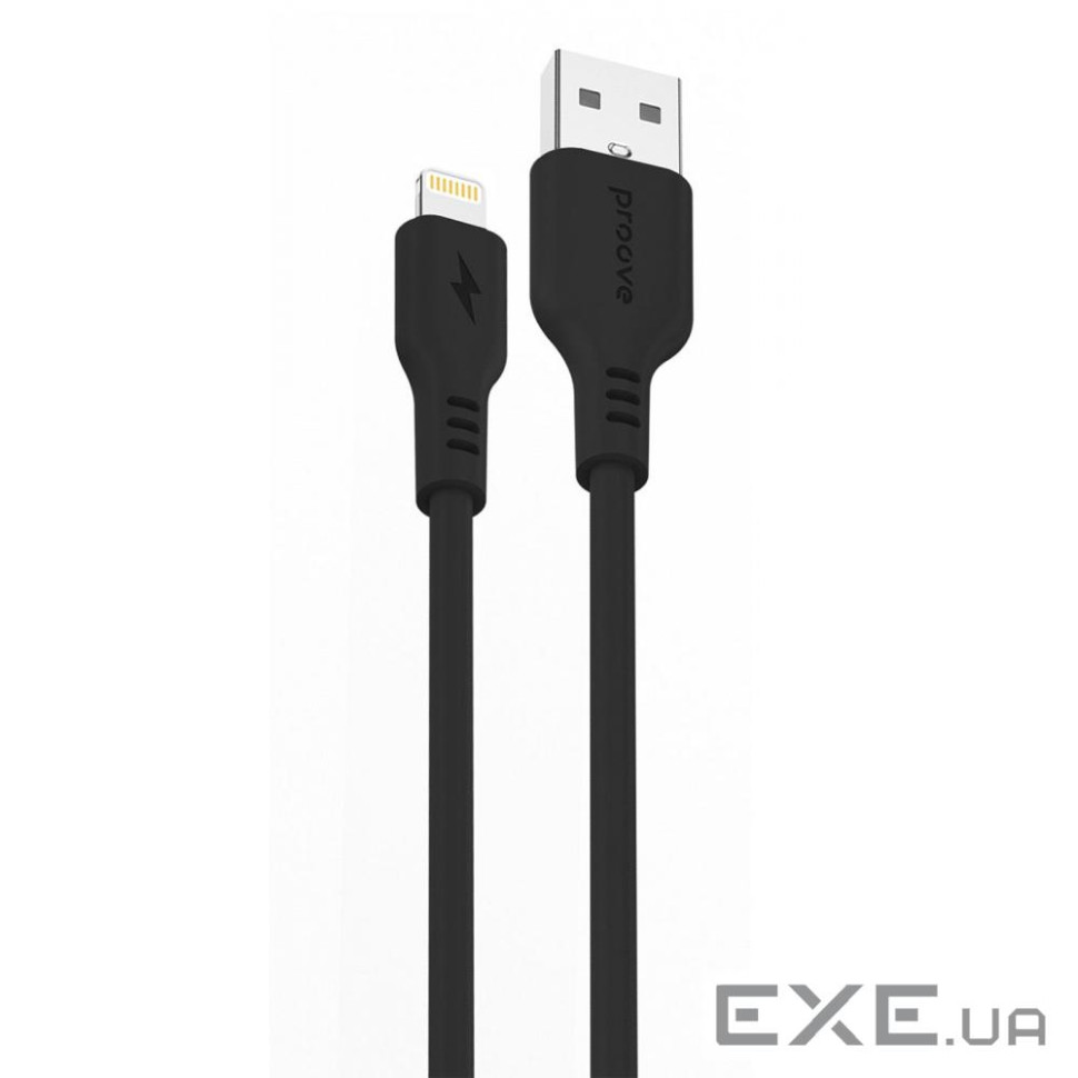 Кабель Proove Rebirth Lightning 2.4A (1m) black (CCRE60001101)