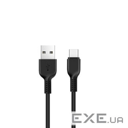 Кабель HOCO X20 USB to Type-C 3A, 2m, PVC, TPE connectors, Black (6957531068907)