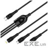 Дата кабель USB-C to Lightning + Micro 5P + USB-C 1.2m 3.0A (PD60W data) Black ColorWay (CW-CBPDU3060-BK)