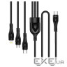 Дата кабель USB-C to Lightning + Micro 5P + USB-C 1.2m 3.0A (PD60W data) Black ColorWay (CW-CBPDU3060-BK)