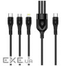Дата кабель USB-C to Lightning + Micro 5P + USB-C 1.2m 3.0A (PD60W data) Black ColorWay (CW-CBPDU3060-BK)