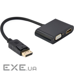 Перехідник Cablexpert DisplayPort to HDMI/VGA (A-DPM-HDMIFVGAF-01)
