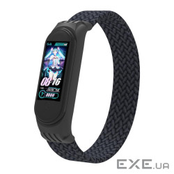 Ремінець ArmorStandart Braided Solo Loop для Xiaomi Mi Band 7/6/5/4 Charcoal size L (ARM58759)