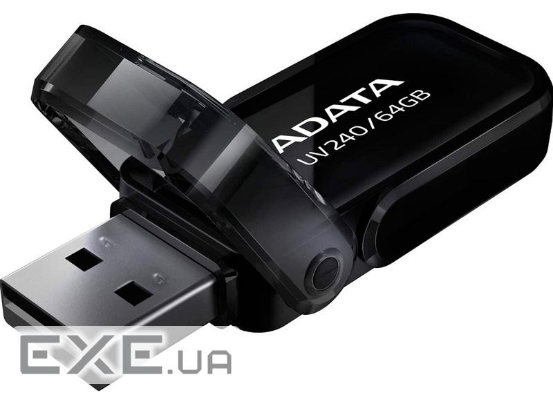 USB накопичувач A-Data 64GB USB 2.0 UV240 Black (AUV240-64G-RBK)