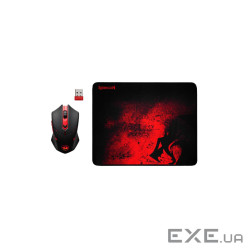 Мишка Defender M601WL-BA Wireless + mouse pad Black/Red (78227)