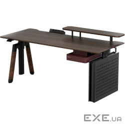 Компютерний стіл з електрорегулюванням висоти Sihoo D07 1.6m Walnut/Black (D07B-101/D07J-101-AB)