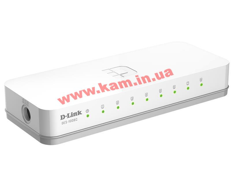 Комутатор мережевий D-Link DES-1008C