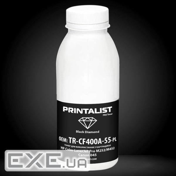Тонер HP CLJ Pro M252/M452, Canon 045, 60г Black Printalist (TR-CF400A-55-PL)